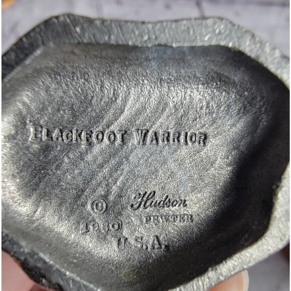Hudson Pewter 1980 Blackfoot Warrior miniature 3in figurine - Picture 7 of 7